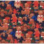 Quilt Fabric Fat Quarter Teddy Bear Christmas Quilt Fabric Navy Blue