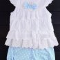 Size 90 Blue - Infant Girl's Suit - Top + Bottom