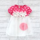 Size 90 Rose Red - Princess Flower Bubble Dress