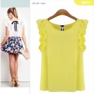 Size Asian L (US M(8-10) UK 10 AU 12) - Women Lacing Bow Chiffon Blouse
