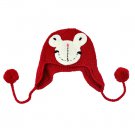 Red - Toddlers Knitting Earlap Hat