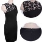 Size Asian S (US S(2) ,UK 4, AU 6) - Women's Vintage Elegant Floral Cocktail Evening Dress