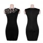 Size Asian M (US S(4) ,UK 6, AU 8) - Women's Vintage Elegant Floral Cocktail Evening Dress