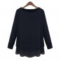 Size Asian L (US M(8-10) UK 10 AU 12) - Long Sleeve Two Tiered Top Blouse