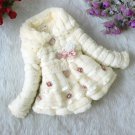 Size 12 Beige - Girls Junoesque Baby Faux Fur Coat