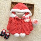 Size 90 Red - Fashion Cute Girls Hooded Jacket