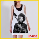 Jimi Hendrix Guitar Rock Tank Top Singlet Size L White T-Shirt 100% Cotton Best Quality