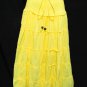 #6974 Yellow-Color Summer Cotton Convertible Maxi Skirt Size S-M-L