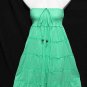 #6973 Aqua-Color Summer Cotton Convertible Maxi Skirt Size S-M-L