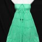 #6973 Aqua-Color Summer Cotton Convertible Maxi Skirt Size S-M-L