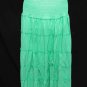 #6973 Aqua-Color Summer Cotton Convertible Maxi Skirt Size S-M-L
