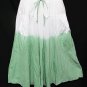 #6954 Ombre Celadon-Color Summer Cotton Maxi Skirt Size S-M-L