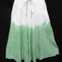 #6954 Ombre Celadon-Color Summer Cotton Maxi Skirt Size S-M-L