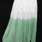 #6954 Ombre Celadon-Color Summer Cotton Maxi Skirt Size S-M-L