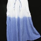 #6955 Ombre French Blue-Color Summer Cotton Maxi Skirt Size S-M-L