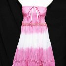 #6965 Ombre Tulip-Color Summer Cotton Convertible Maxi Skirt Size S-M-L
