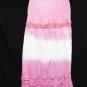 #6965 Ombre Tulip-Color Summer Cotton Convertible Maxi Skirt Size S-M-L