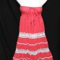 #6970 Lace,La Rosa-Color Summer Cotton Convertible Maxi Skirt Size S-M-L