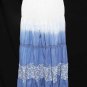 #6961 Floral,French Blue-Color Summer Cotton Convertible Maxi Skirt Size S-M-L
