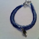 Blue Bead Leaf Bracelet