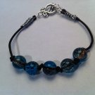 Crackle Bead Leather bracelet