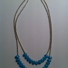 Blue and Silver Bead Necklace