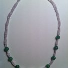 Purple and Green Bead Necklace