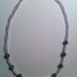 Purple and Green Bead Necklace