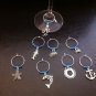Under the Sea wine charm set