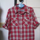 Red plaid shirt for boy size 6 / 120