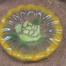 Fused 6" Fluted Bowl  Yellow Rose
