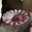Fluted Bowl: 6-1/2 inch rose pink candy bowl