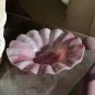 Fluted Bowl: 6-1/2 inch rose pink candy bowl