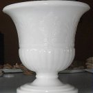 Vintage Pedestal Milkglass Urn w/Raised Grecian Desing...