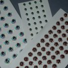 3D CRITTER EYES  6.0mm LARGE 3/8" Fly Tying  3D FISH EYES    RED