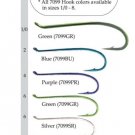 SALMON/STEELHEAD HOOKS (GREEN) HEAVY WIRE  7099 SIZE #4
