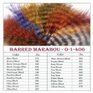 STRUNG MARABOU   BARRED GRIZZLY fly tying      BROWN / BLACK