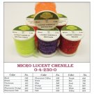 SPOOLED MICRO LUCENT CHENILLE  Fly Tying   WHITE