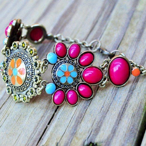 Indian inspired cuff bracelet