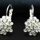 Small silver shinning tree earrings