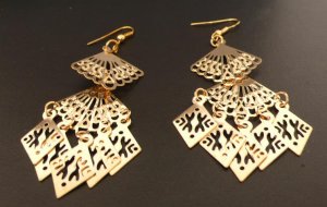 Gold plated earrings