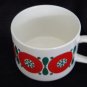 Melitta Germany 2.5" Tea/Coffee Cup Red/ Orange Circles Green Sunburst