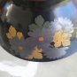 Vintage Durlaque 10" Salad Bowl w/ Fork & Spoon Handpainted Japan