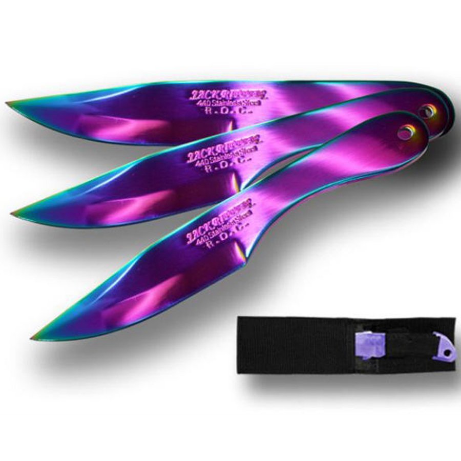 3-pc. Throwing Knife Set - Purple