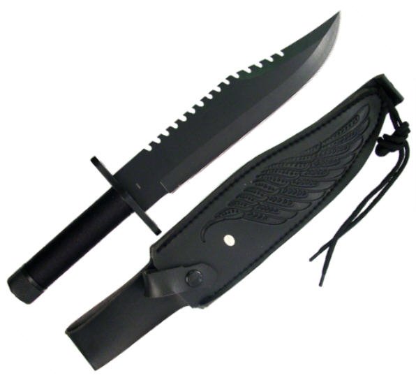 15" Rambo Style Survival Knife w/ Sheath & Survival Kit