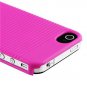 Deluxe Rubberized Hard Case Cover + Belt Clip Holster w/ Stand For iPhone 4S 4G (PINK)