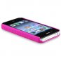 Deluxe Rubberized Hard Case Cover + Belt Clip Holster w/ Stand For iPhone 4S 4G (PINK)
