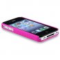 Deluxe Rubberized Hard Case Cover + Belt Clip Holster w/ Stand For iPhone 4S 4G (PINK)