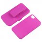 Deluxe Rubberized Hard Case Cover + Belt Clip Holster w/ Stand For iPhone 4S 4G (PINK)