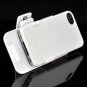 Deluxe Rubberized Hard Case Cover + Belt Clip Holster w/ Stand For iPhone 4S 4G(WHITE)